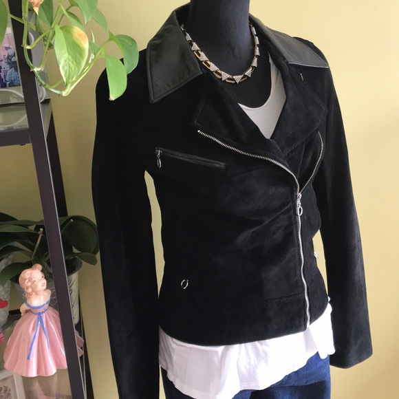 🔪Absolu suede black moto jacket🔪 - Picture 1 of 8